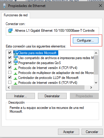 Propiedades Descargas